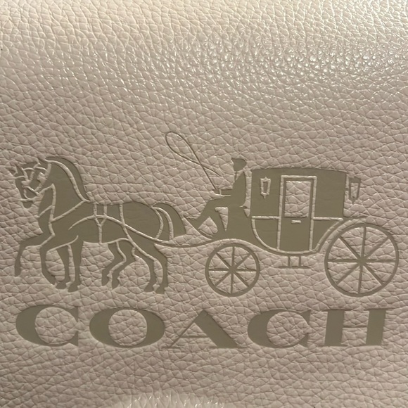 COACH Horse & Carriage Saddle Crossbody Bag Chalk/Vanilla Cream - Picture 4 of 16
